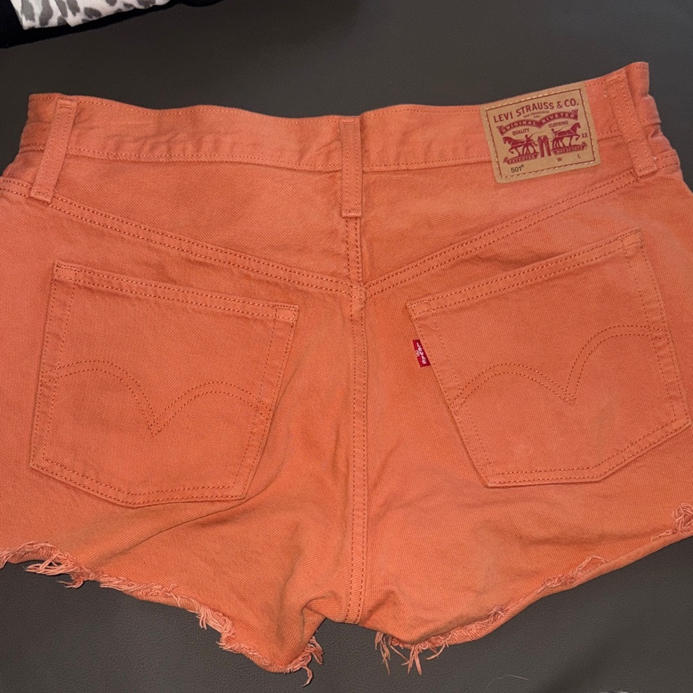 Levi's Women's Orange Jean Shorts